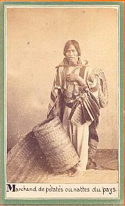 Native Petate Seller, Mexico, old Merille CDV 1865'