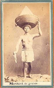 Mexican Grease Seller Mexico, old CDV 1865'