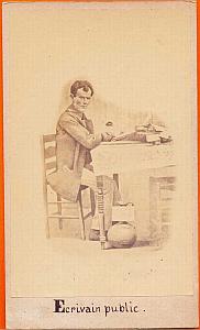 Public Writer, Mexico, old Michaud CDV 1865'