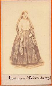 Dressmaker, Mexico, old Michaud CDV 1865'