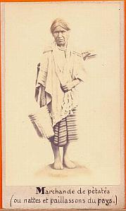 Native petate Seller, Mexico, old Michaud CDV 1865'