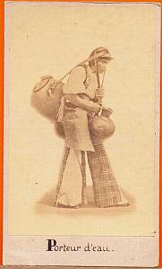 Native Water-Carrier, Mexico, old Michaud CDV 1865'