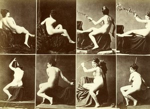 France 8 Images Posed Sexy Female French Risque Erotica Old Calavas Photo 1870's