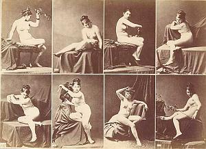 8 Images Posed Nude Female Risque Calavas Photo 1870'