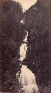 Switzerland Giessbach waterfall Giessbachfälle old Francis Frith Photo 1870's