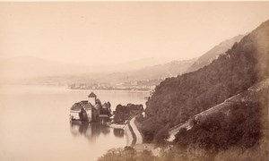 Switzerland Chillon Castle Geneva Lake old Francis Frith Photo 1870's