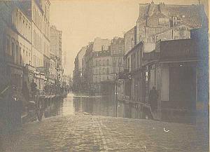 Inondations, Floods, Paris, Asnieres, old Photo 1910