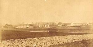 Factory near Dijon, Panorama, old Dufour photo 1860