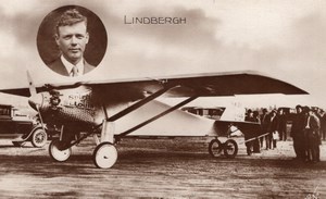 France Aviation Lindbergh Spirit of St Louis Old Armand Noyer Postcard 1927