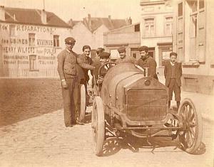 Vivinus Race Car, Belgium, lot of 9 old Photos 1908'