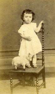 France Blois Boy Toddler & Toy Ram Ouzillian old Maignan CDV 1860