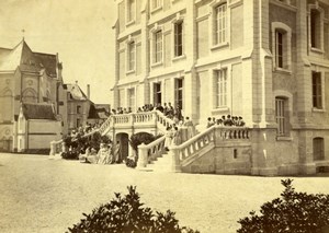 France Tours Girls Boarding School Building old Blaise Cabinet Card Photo 1870