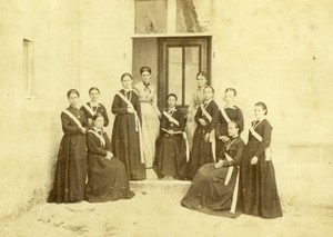 France Tours Girls Boarding School Building old Blaise Cabinet Card Photo 1870