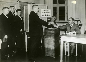 Germany Hamburg German referendum Plebiscite Sailors Vote old Photo 1934