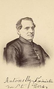 Cardinal Giacomo Antonelli, Italy, old CDV photo 1865'