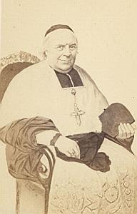 Nevers, Bishop Bara, France, old CDV photo 1865'
