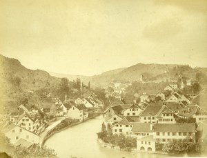 Switzerland Aargau Baden general view old Photo 1870