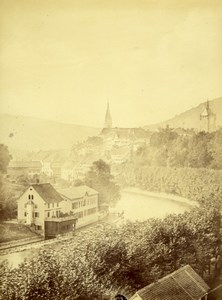 Switzerland Aargau Baden general view old Photo 1870