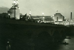 Paris by night World Fair Exposition Internationale old Knecht Photo 1937