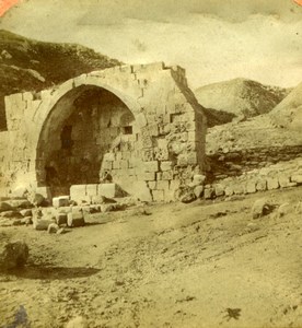 Jericho Apostles Fountain Tissue Stereoview Photo 1870