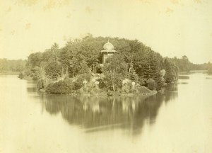 France Paris Lac du Bois de Boulogne Lake Old Photo Mansuy 1868