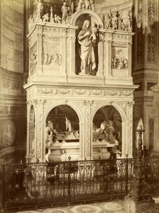 Italy Certosa di Pavia Monastery Church Interior old studio Photo 1880'