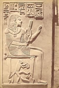 Amenophis stele, Egypt, old Albumen Photo 1880'