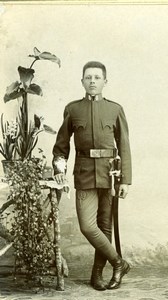 Hungary Young Soldier in Uniform Military old Gustav Aberle CDV Photo 1900'