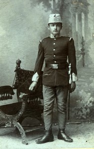 Soldier in Uniforme, Herzegovina, old CDV photo 1900'