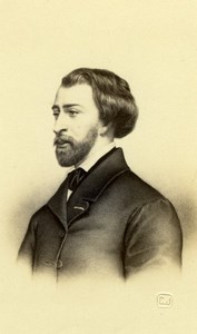 Alfred de Musset old Jacotin Albumen CDV Photo 1870