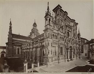 Certosa di Pavia Facade Italy old Brogi Photo 1880