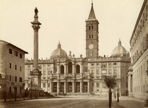 Italy Rome Santa Maria Maggiore basilica old Photo 1880