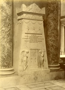 Italy Rome Saint Peter basilica Canova old Photo 1880