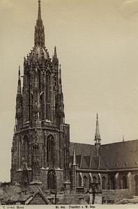 Germany Frankfurt Dom cathedral old Hertel Photo 1890