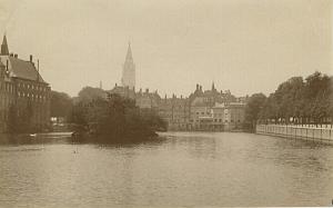 The Hague Lake or Canal old Albumen Photo 1890