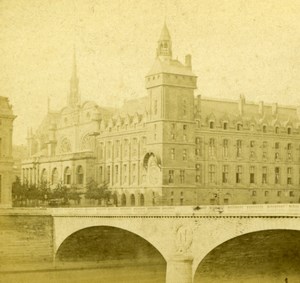 Courthouse Justice Paris France stereoview Photo 1870