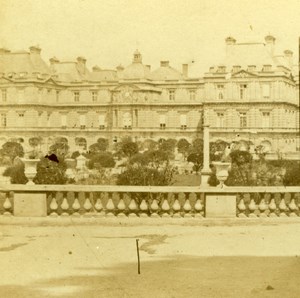 Luxembourg Palace France old stereoview Photo 1870