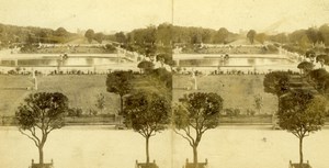 Luxembourg Garden Paris France stereoview Photo 1870