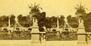Luxembourg Garden Paris France stereoview Photo 1870