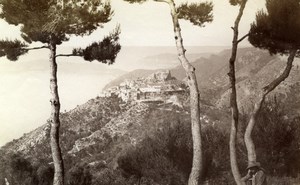 Eze General view France old Gilletta Photo 1880'