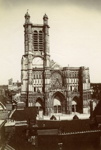 Troyes, Church general view France old Photo 1890