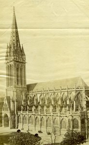 Caen, Cathedral general view France old Photo 1880'