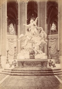 Chartres cathedral interior France old Photo 1880'