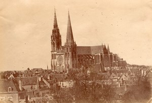 Chartres, general view, France old Photo 1880'