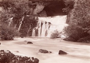 Salins Gison Cascade Waterfall France old Photo 1880'