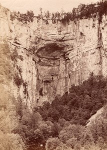 Salins Grotte Sarrazine grotto France old Photo 1880'