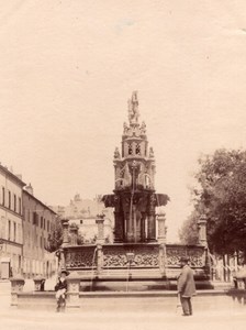 Clermont-Ferrand Amboise fountain France old Photo 1880