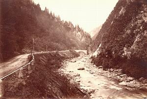 Albertville Plumet road France Savoie old photo 1880'