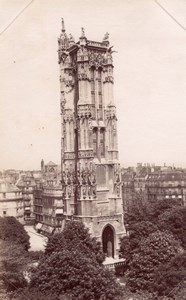 Tour Saint Jacques Paris France old Photo 1880'