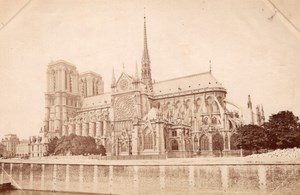 Notre Dame Church Paris France old L.L. Photo 1880'